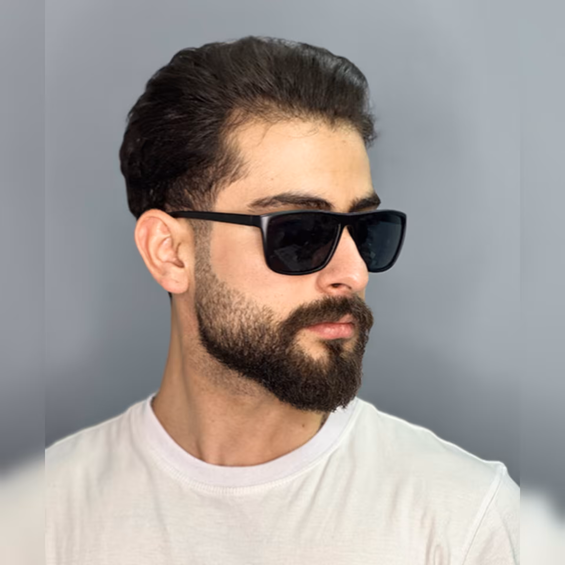 عینک آفتابی مردانه اورجینال مشکی برند ری بن ویفری مستطیلی یووی400