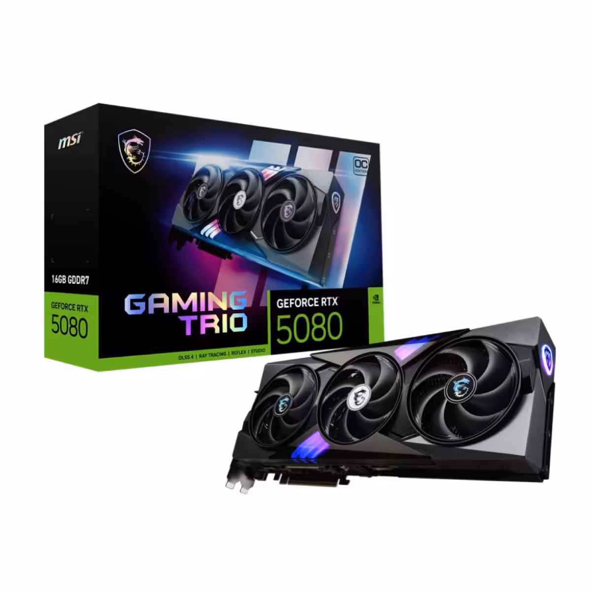خرید کارت گرافیک MSI RTX 5080 16G Gaming Trio OC با بهترین قیمت
