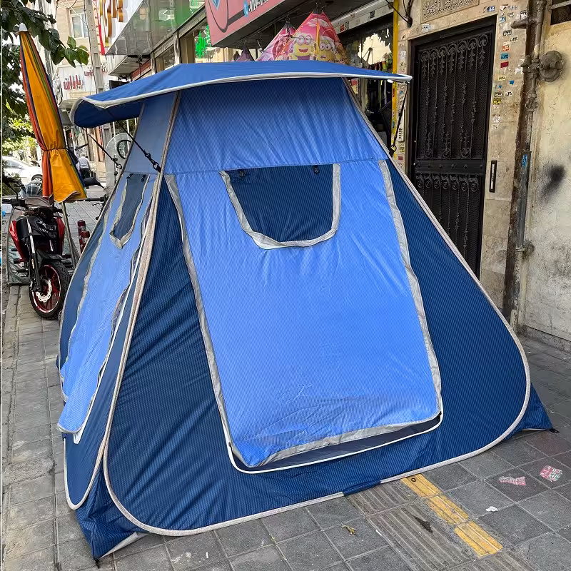 چادر مسافرتی ضد آب 8 نفره مکعبی ریپس (سقف مسطح) جنس برنو برزنتی و دومنظوره 5