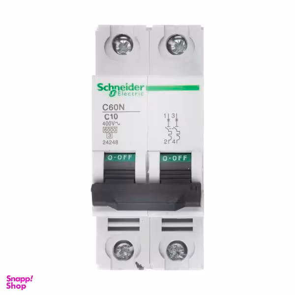 فیوز مینیاتوری دوفاز 10 آمپر سری C10N مدل 24248 غیر اصل