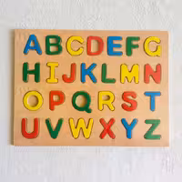 پازل چوبی حروف بزرگ الفبای انگلیسی (رافولین گیمز)