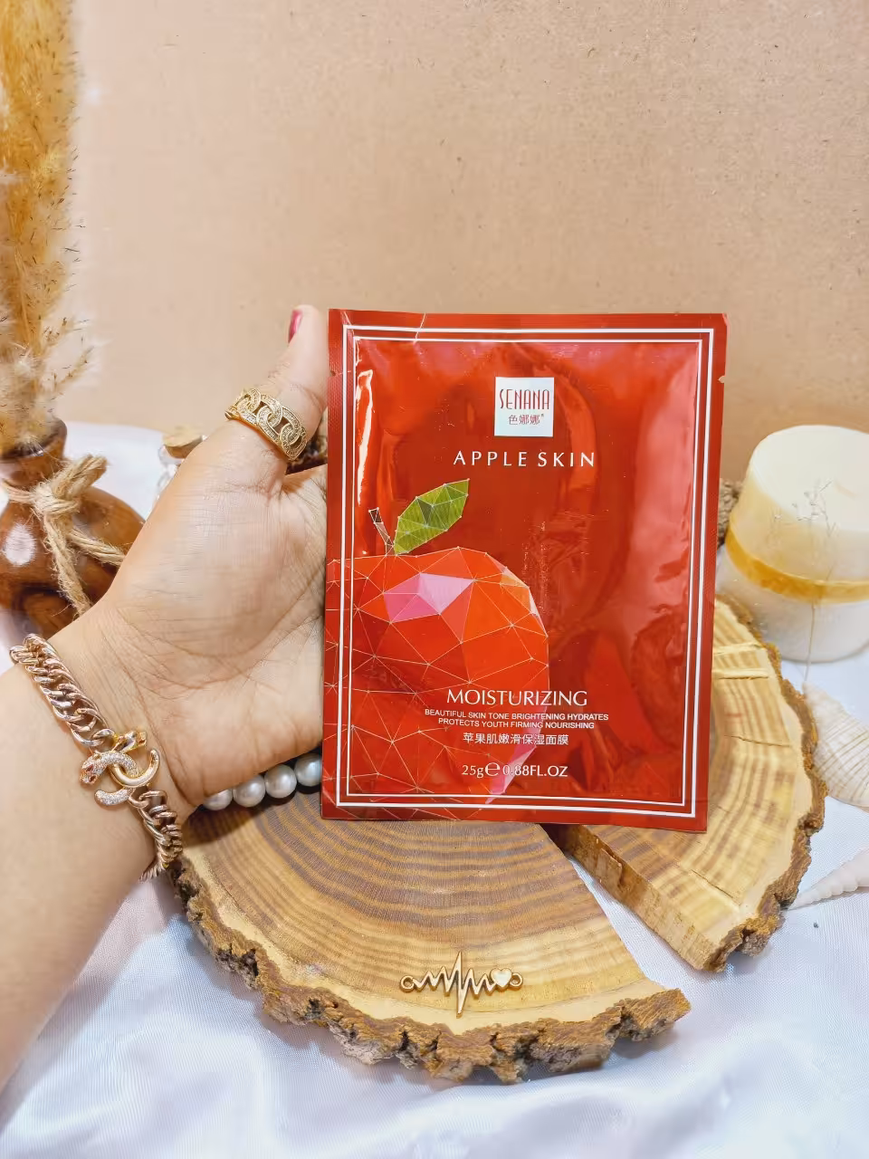 ماسک صورت ورقه ای سیب سنانا کد SNN22559