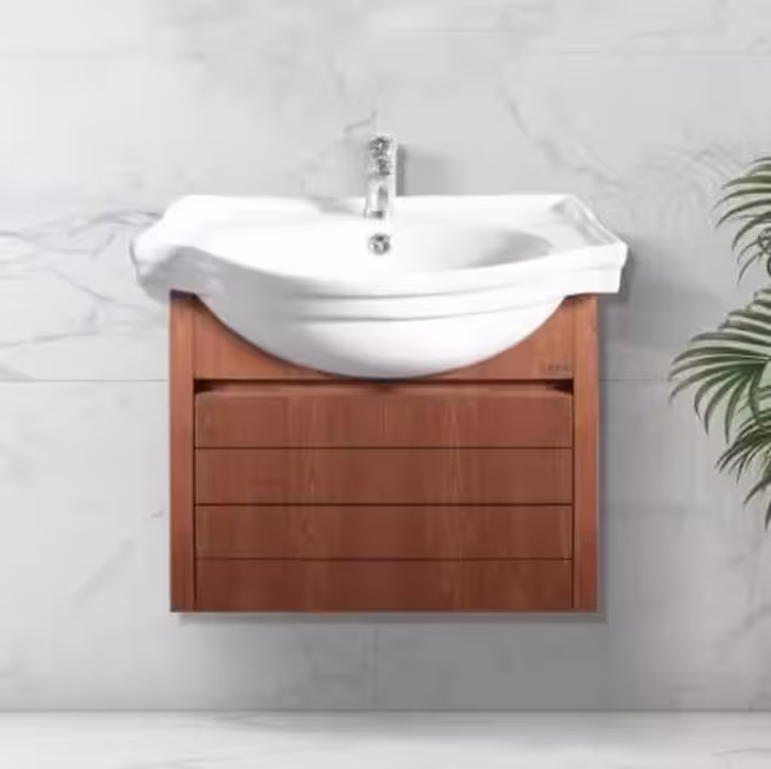 روشویی کابینتی طرح چوب سایز 55 دیواری (پس کرایه)