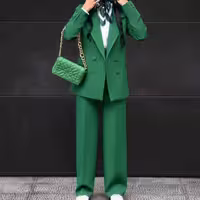 کت یقه انگلیسی و شلوار بگ