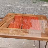 تولید کننده انواع  میز ناهارخوری، صفحه کابینت ،جلو مبلی ،عسلی با ترکیب چوب ورزین طبق سفارش شما