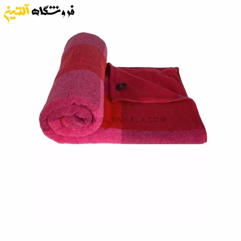 حوله دستی برق لامع مدل بنین قرمز 40×80