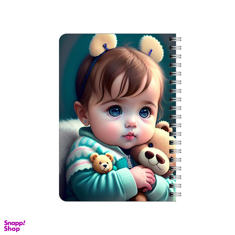 دفترچه یادداشت بامبیلیپ مدل چوبی طرح نی نی خرسی و خرسش کد 4270713