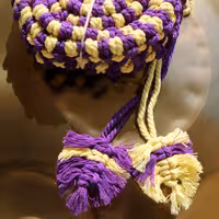 دوربافت هنگدرام  دو رنگ بنفش و لیمویی