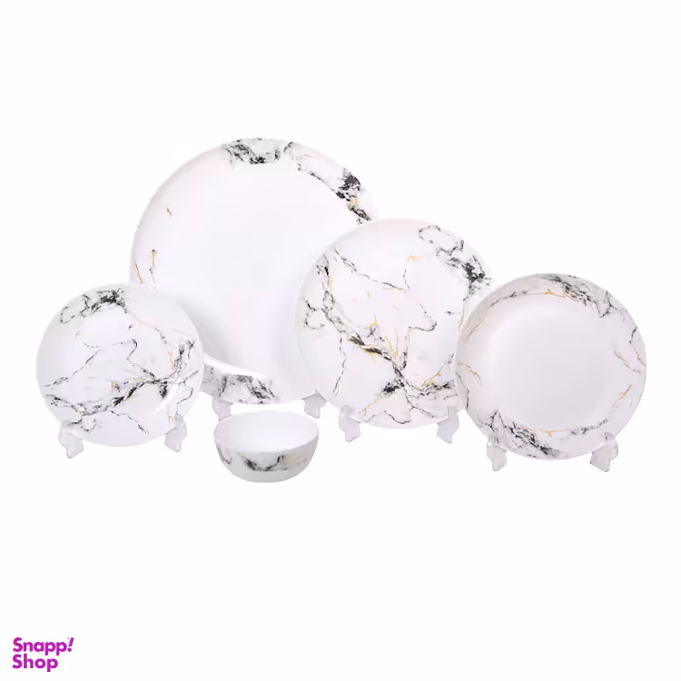 سرویس غذا خوری 26 پارچه گلدن اپال مدل ماربل