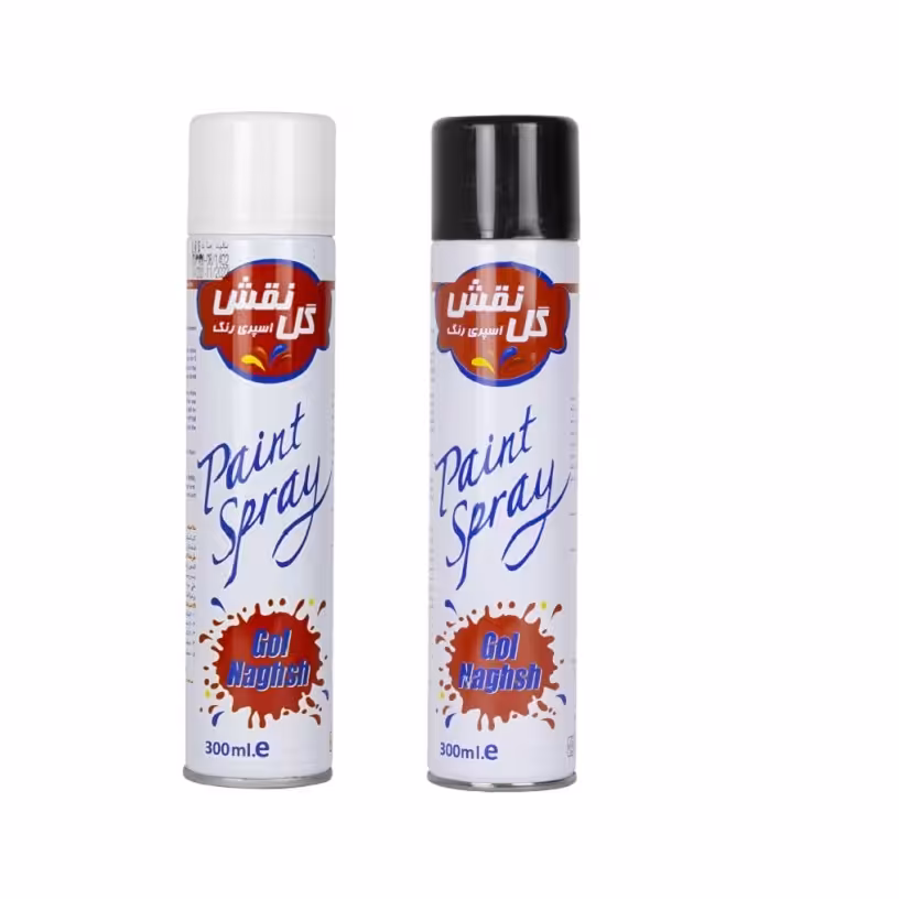 اسپری رنگ گل نقش بسته 2 عددی (سفید و مشکی)