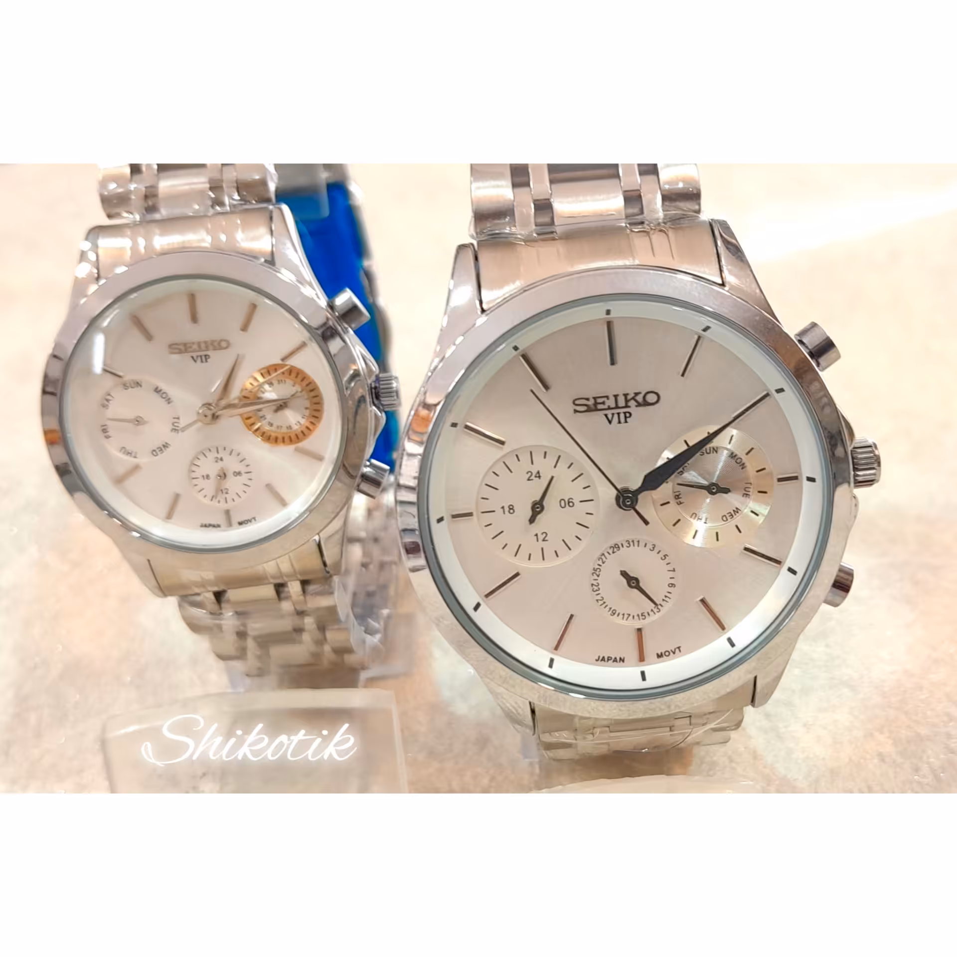 ساعت مچی زنانه و مردانه ست SEIKO مدل 21058 ( اورجینال )