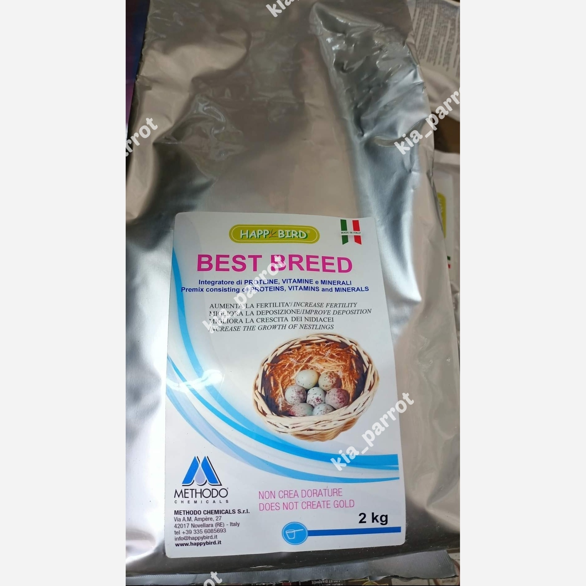 مکمل افزایش تخم پرندگان BEST BREED ایتالیا-20 گرمی