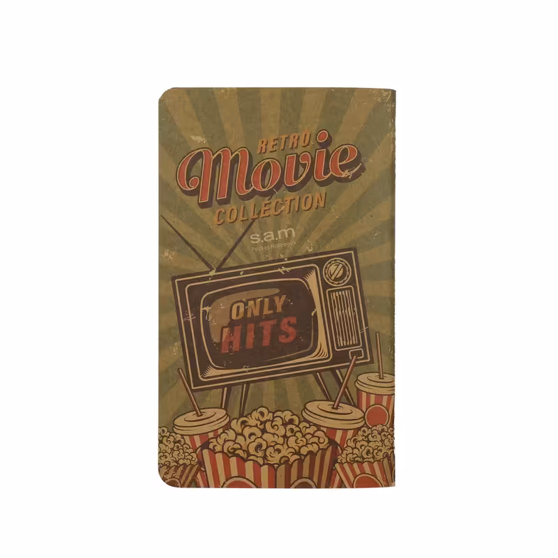 دفتر یادداشت 40 برگ اسلیم ته دوخت سم طرح تلویزیون