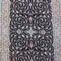 فرش کاشان 6 متری 700 شانه تراکم 2550 طرح افشان رنگ سرمه ای