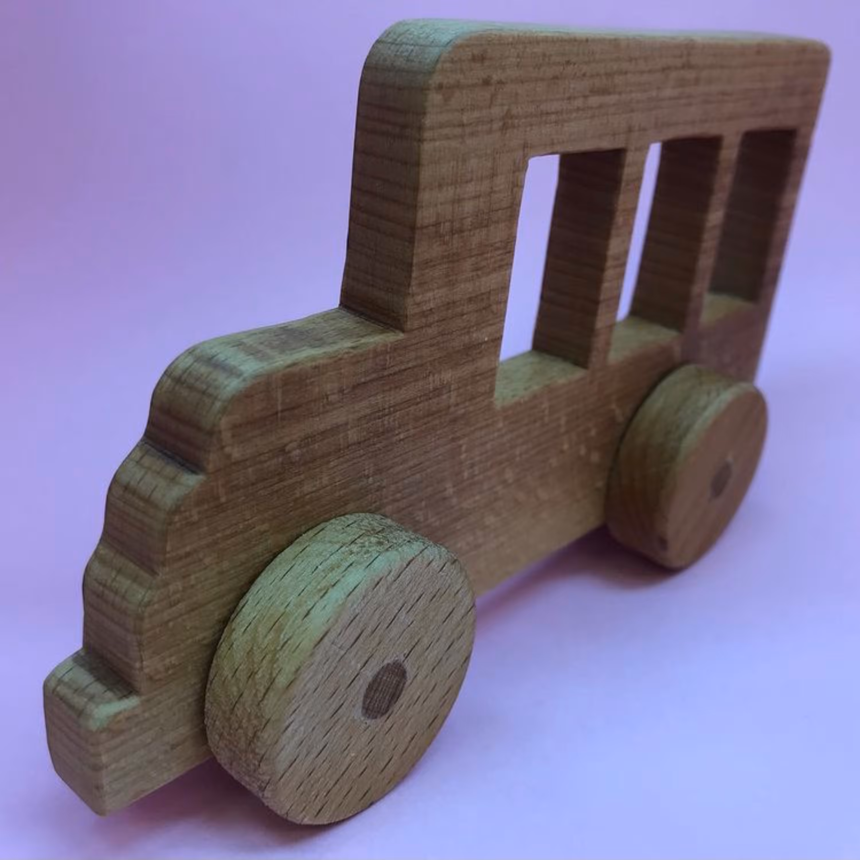 ماشین اتوبوس مدرسه تمام چوب