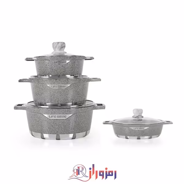 سرویس قابلمه گرانیت 8 پارچه لایف اسمایل مدل FLCM_8