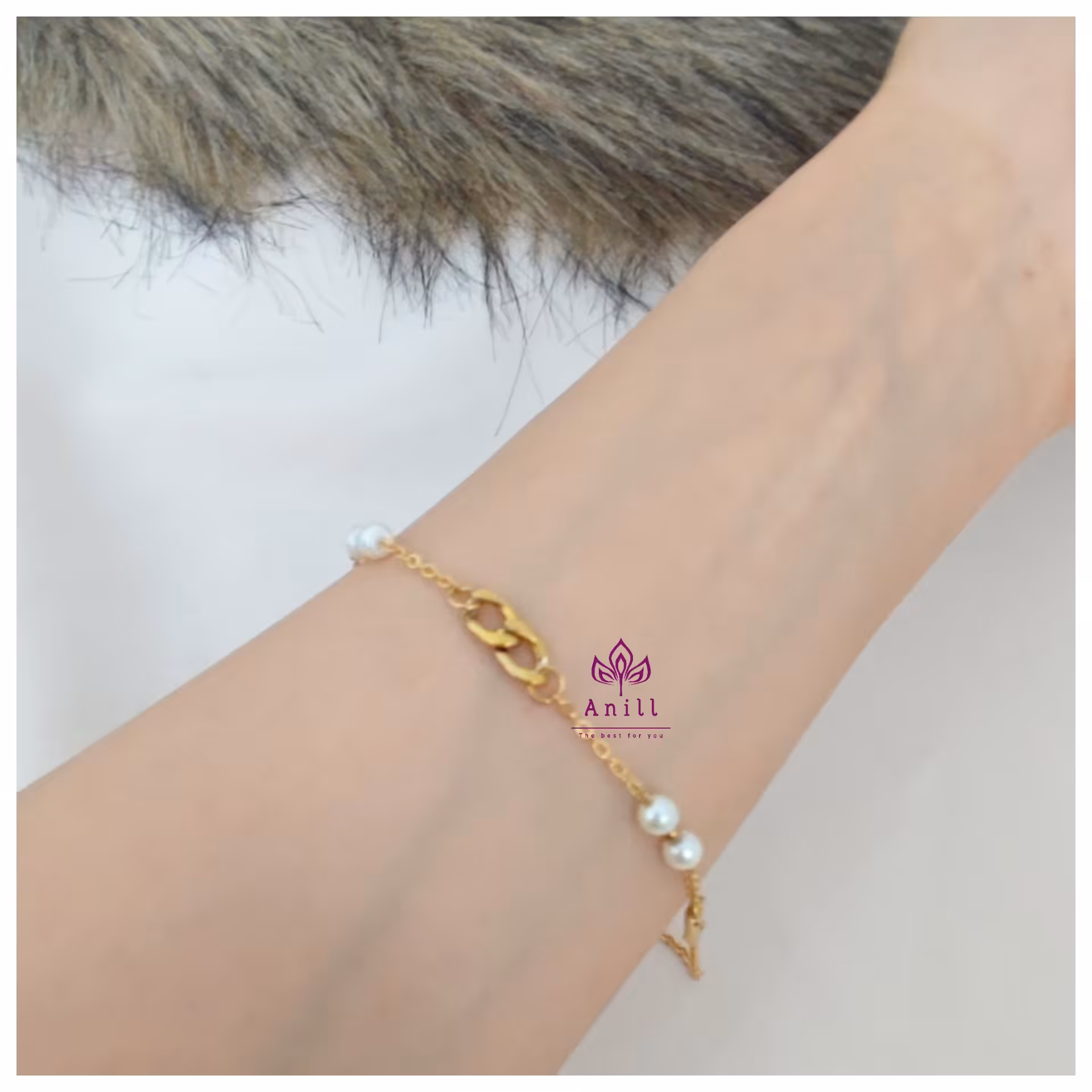 دستبند کارتیر و مروارید استیل ،کد 569