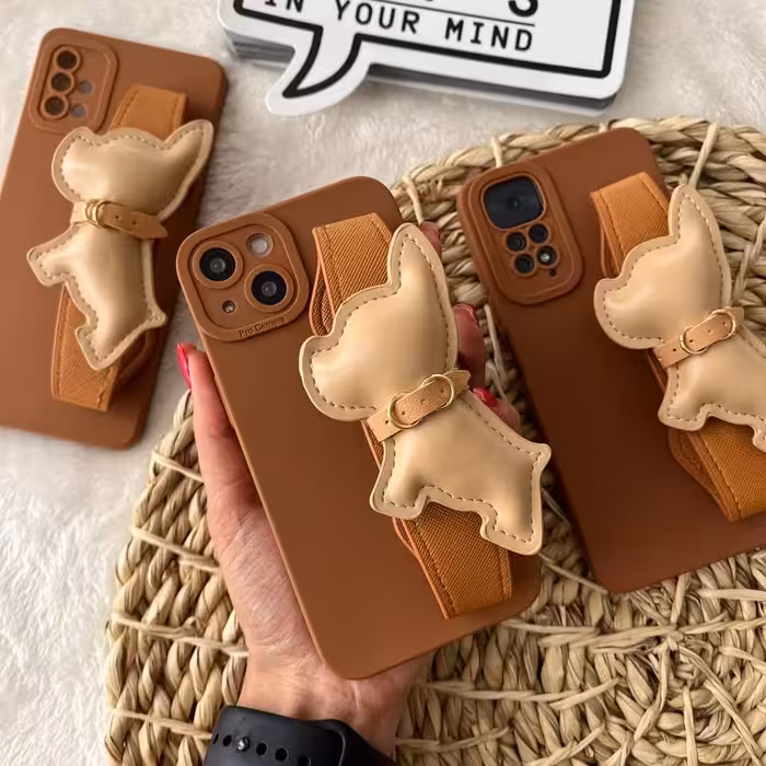 قاب گوشی سیلیکون طرح سگ دستبند و عروسک چرمی شیائومی سامسونگ آیفون