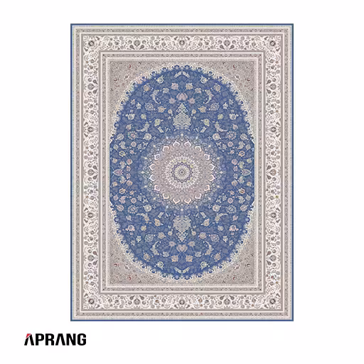 فرش زمرد مشهد (50000) اکریلیک - 10 رنگ - 1500 شانه - آبی تیره - تراکم 4500 - دوازده متری(300*400)