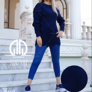 بلوز بافت آستین بلند فری سایز