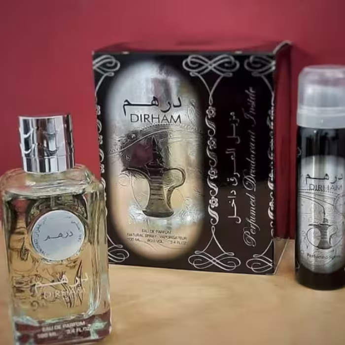 عطر ادکلن درهم 100میل بهمراه اسپری ـ برند ارض الزعفران ـ امارات.دبی ـ اورجینال.ارسال رایگان
