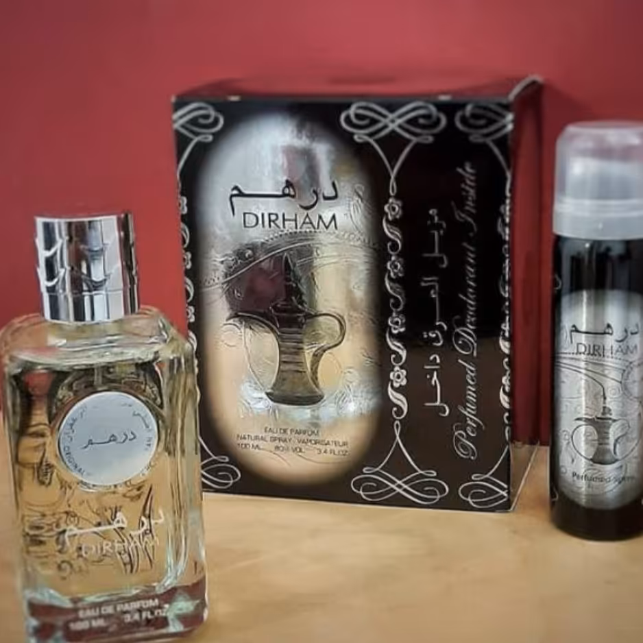 عطر ادکلن درهم 100میل بهمراه اسپری ـ برند ارض الزعفران ـ امارات.دبی ـ اورجینال.ارسال رایگان