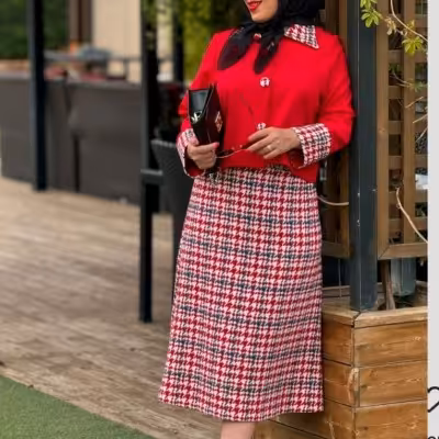 کت و دامت مازاراتی و چهارخانه مدل فلور