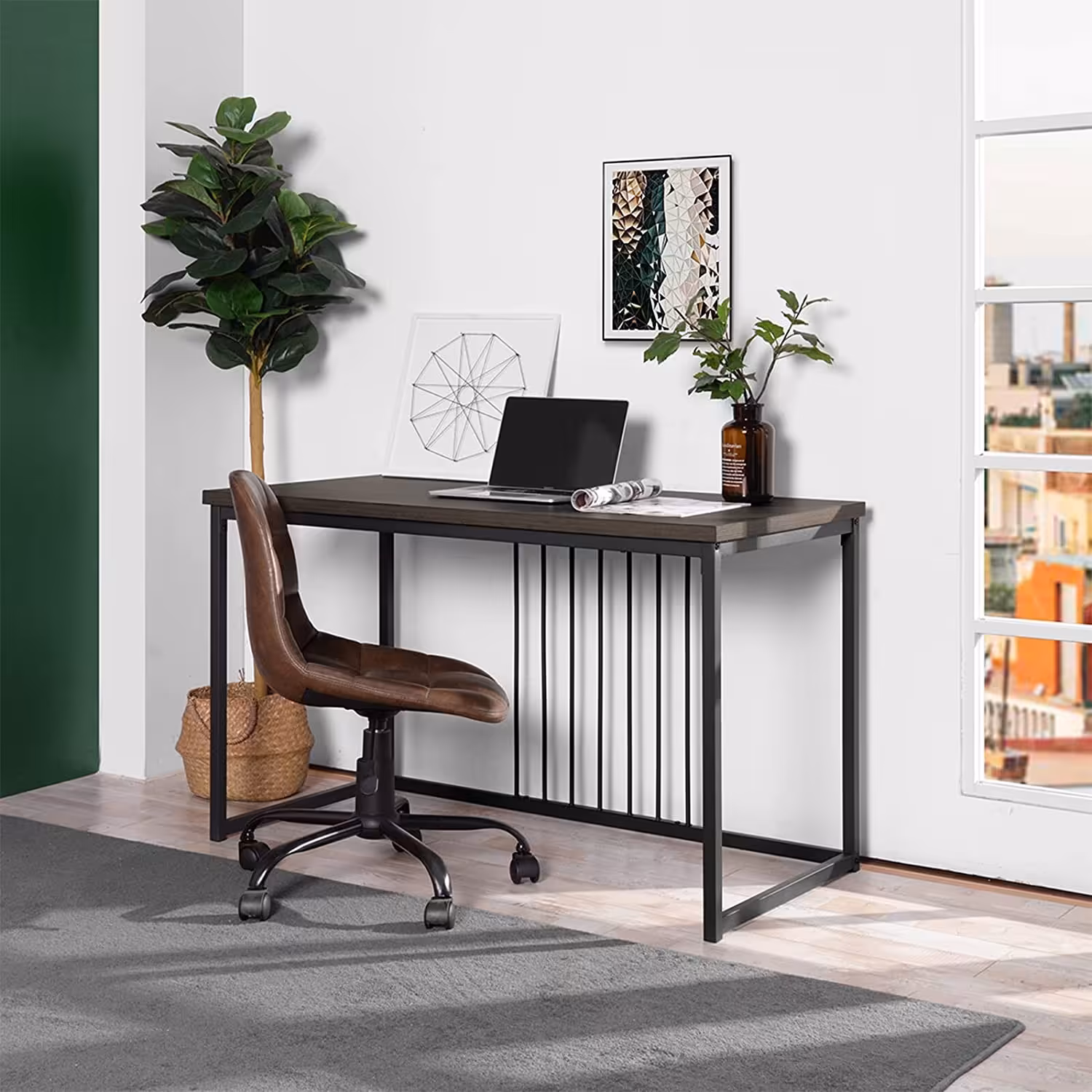 میز کامپیوتر چوب فلز کد 16251(پس کرایه)