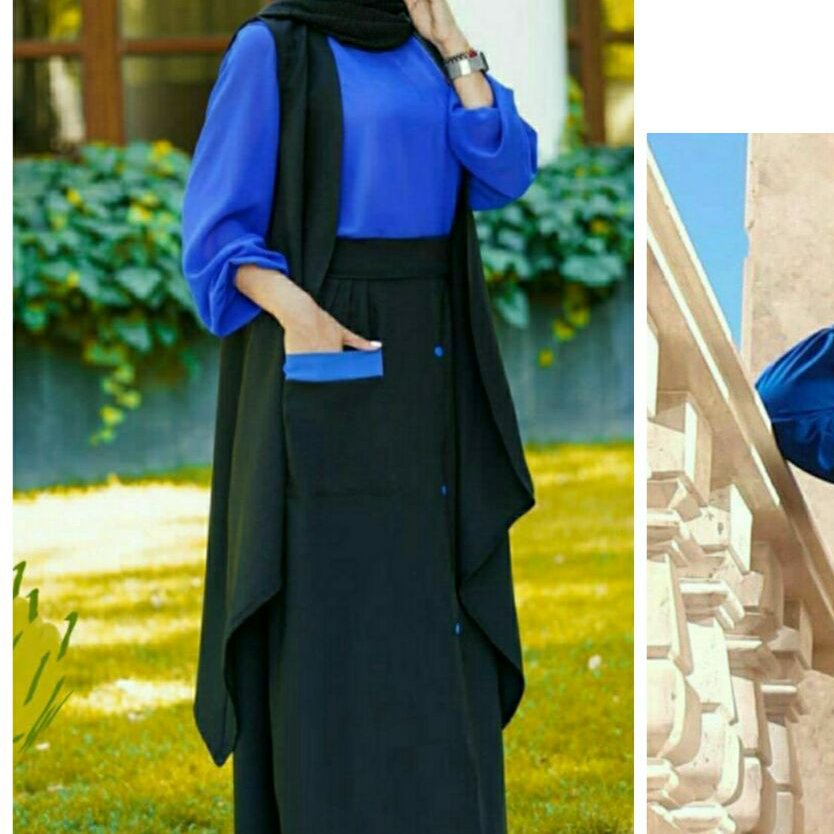 سه تیکه شومیز و جلیقه و دامن زنانه جنس کرپ اسکاچی درجه یک