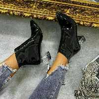نیم بوت پاشنه دار زنانه مدل Cavalli با پاشنه 4 سانتی گلسی