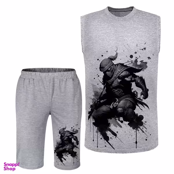 ست تاپ و شلوارک مردانه مدل نینجا کد N528