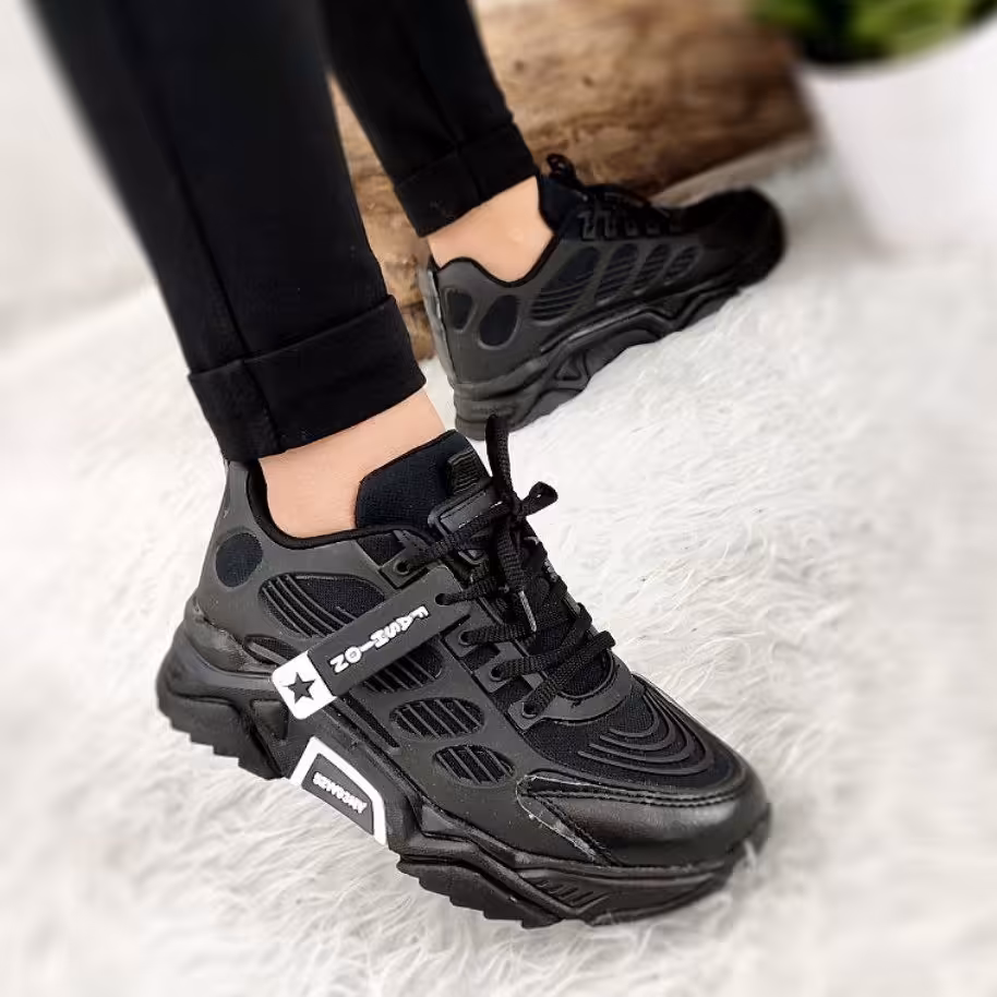 کتونی زنانه کتونی لژدار  کتونی دخترانه کتونی لژدار طبی کتونی سبک و راحت کفش زنانه کفش شیک 