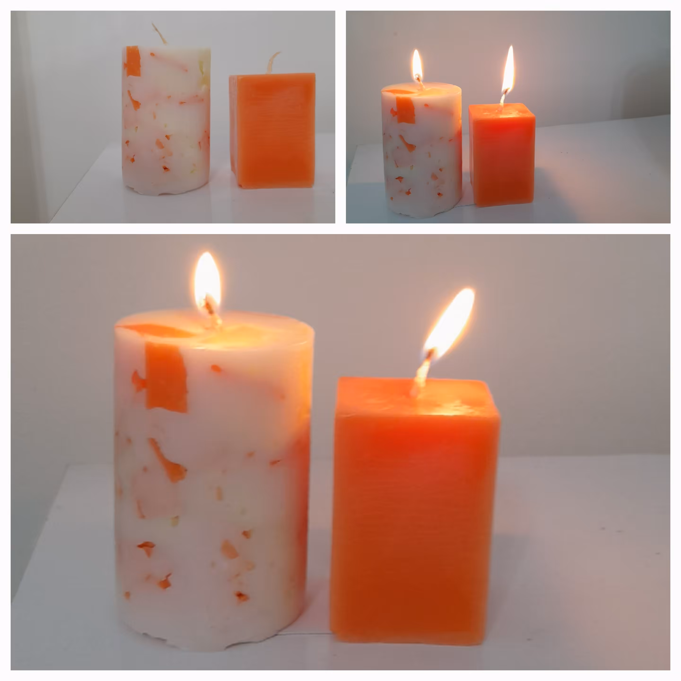 شمع تکه ای و مکعبی