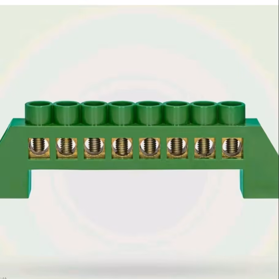 ترمینال 8 پیچ ارت پلاستیکی سبز