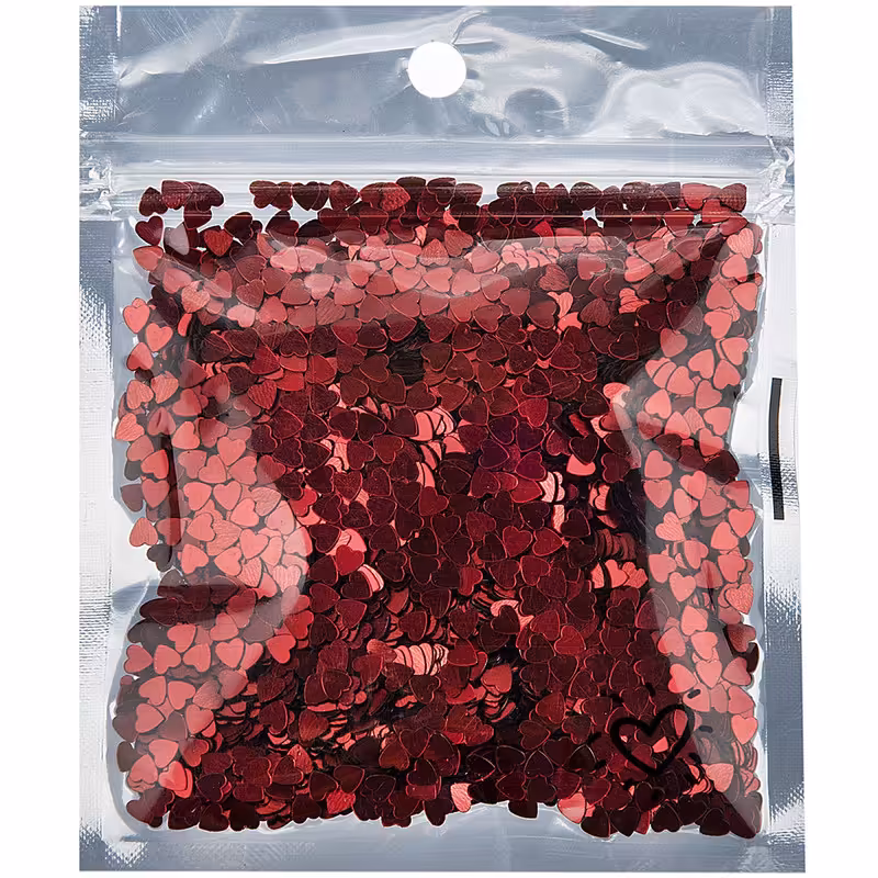 ابزار تزیینی کادو مدل پولک قلبی 10140