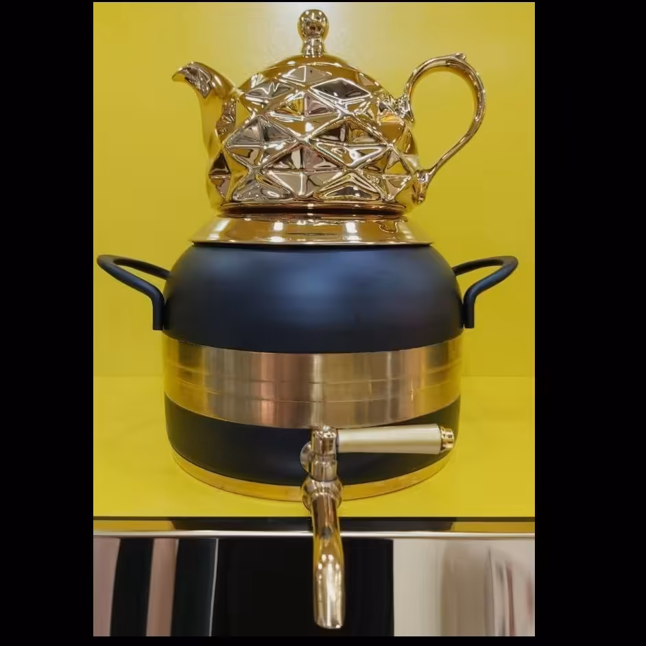 کتری قوری بسیار شیک ضخیم کف چدن