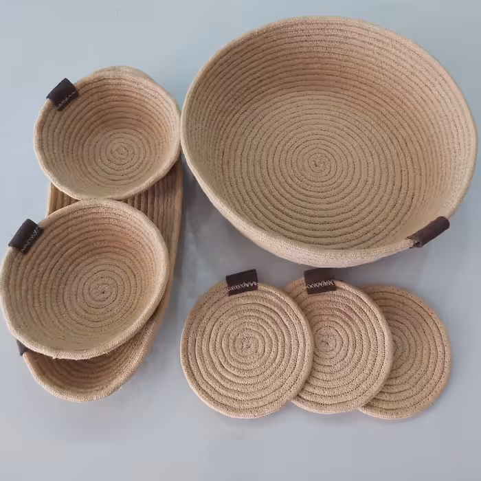 چند تکه قیطونی، رنگ خردلی ، آجیل خوری و زیر لیوانی