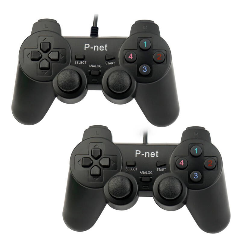 دسته بازی کامپیوتر دوبل شوک دار سیمی P-net X5