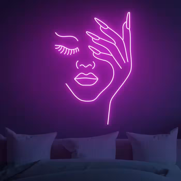 تابلو نئون طرح ناخن 