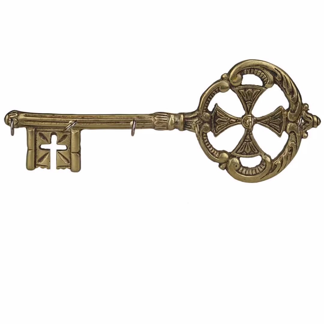 جاکلیدی دیواری برنز طرح کلید کوچک