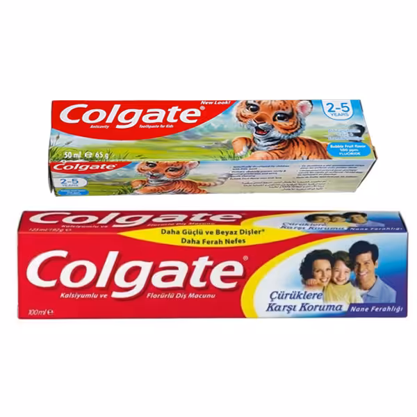 خمیر دندان کلگیت حجم 100 میلی لیتر به همراه خمیر دندان کودک کلگیت مدل Anti Cavity حجم 50 میلی لیتر