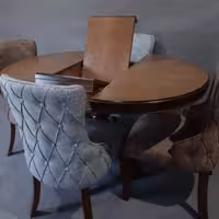 میز نهار خوری تبدیلی  گرد به بیضی 2 به 4 نفره