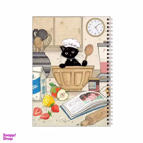 دفتر مشق 80 برگ بامبیلیپ طرح گربه کیک پز کد 9345791