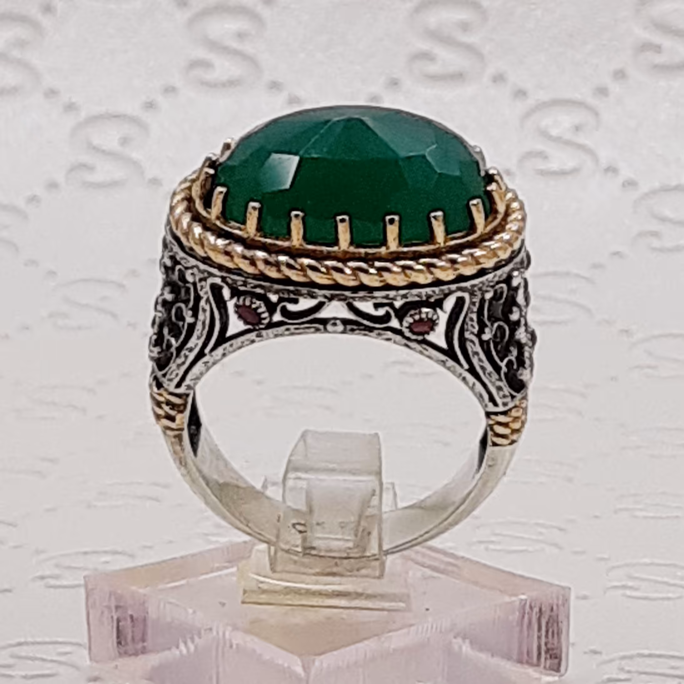 انگشترنقره عثمانی باسنگهای اصل و معدنی