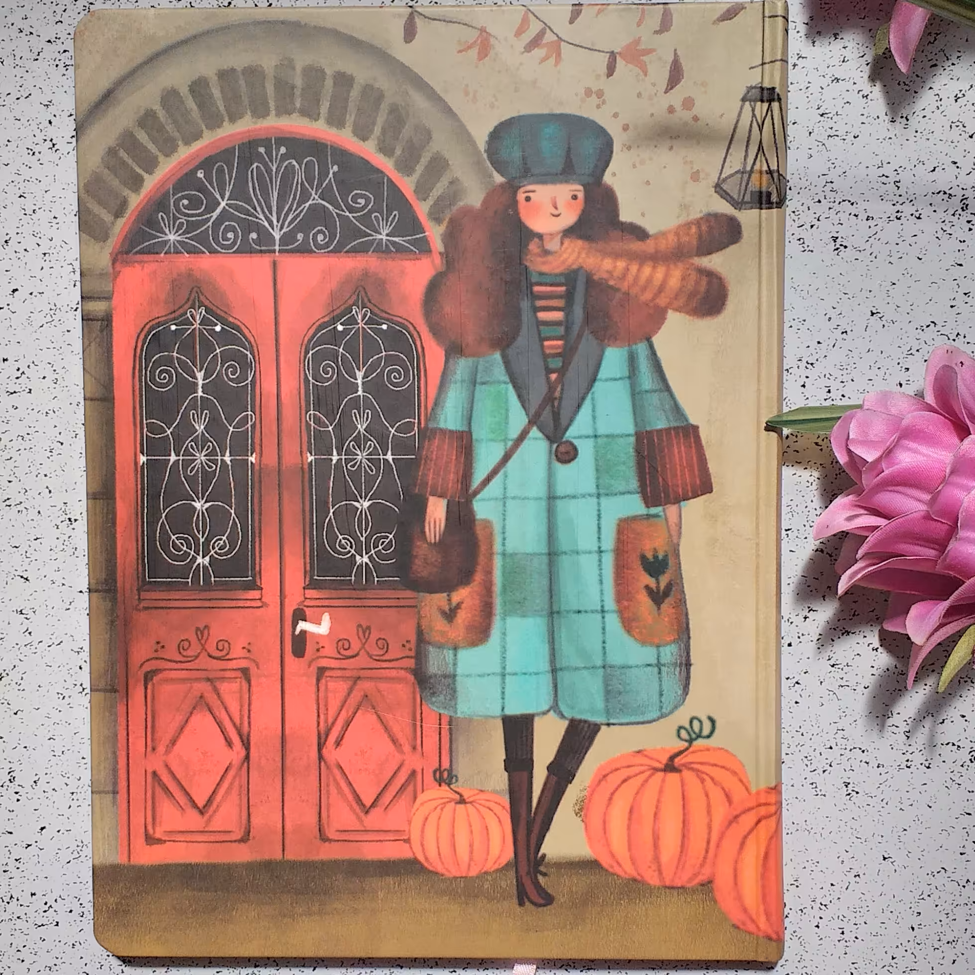 دفتر سایز بزرگ فانتزی طرح پاییزی 