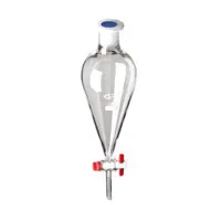 قیف دکانتور با شیر تفلونی glassco