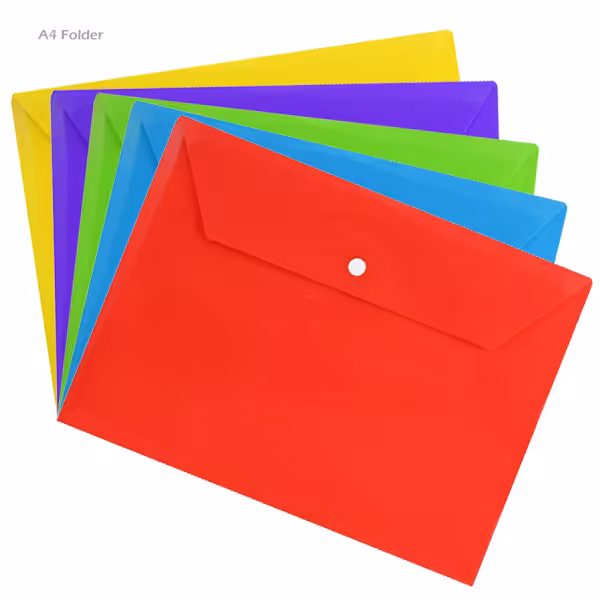 بسته 5 عددی پوشه دکمه دار A4