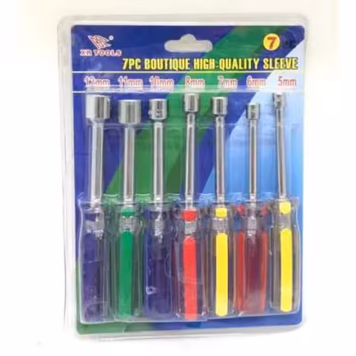 ست پیچ گوشتی بکسی 7 عددی سایز 5 تا 12 میلیمتر XR TOOLS