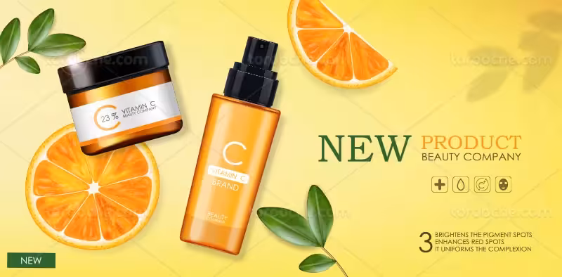 وکتور کرم ویتامین C | گرافیک با طعم تربچه