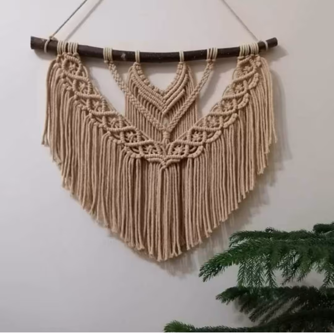 آویز دیواری مکرومه مدل سارا کد moonia 031
